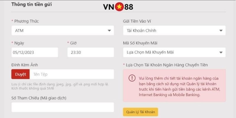 Các tân thủ nên lựa chọn nạp tiền VN88 qua Internet Banking